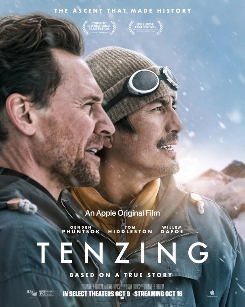 پوستر فیلم Tenzing محصول 2026 با بازی تام هیدلستون و گندن فونتسوک