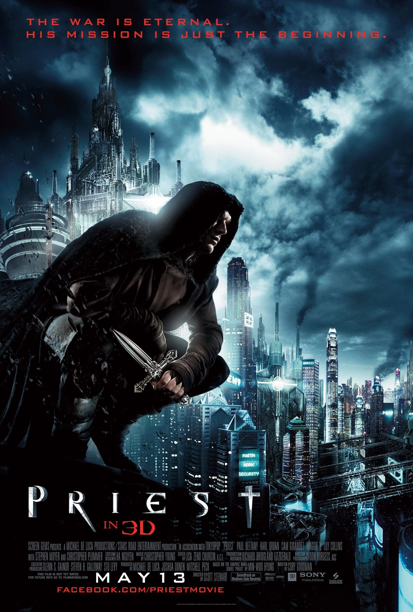 پوستر فیلم Priest 2011 با بازی پل بتانی
